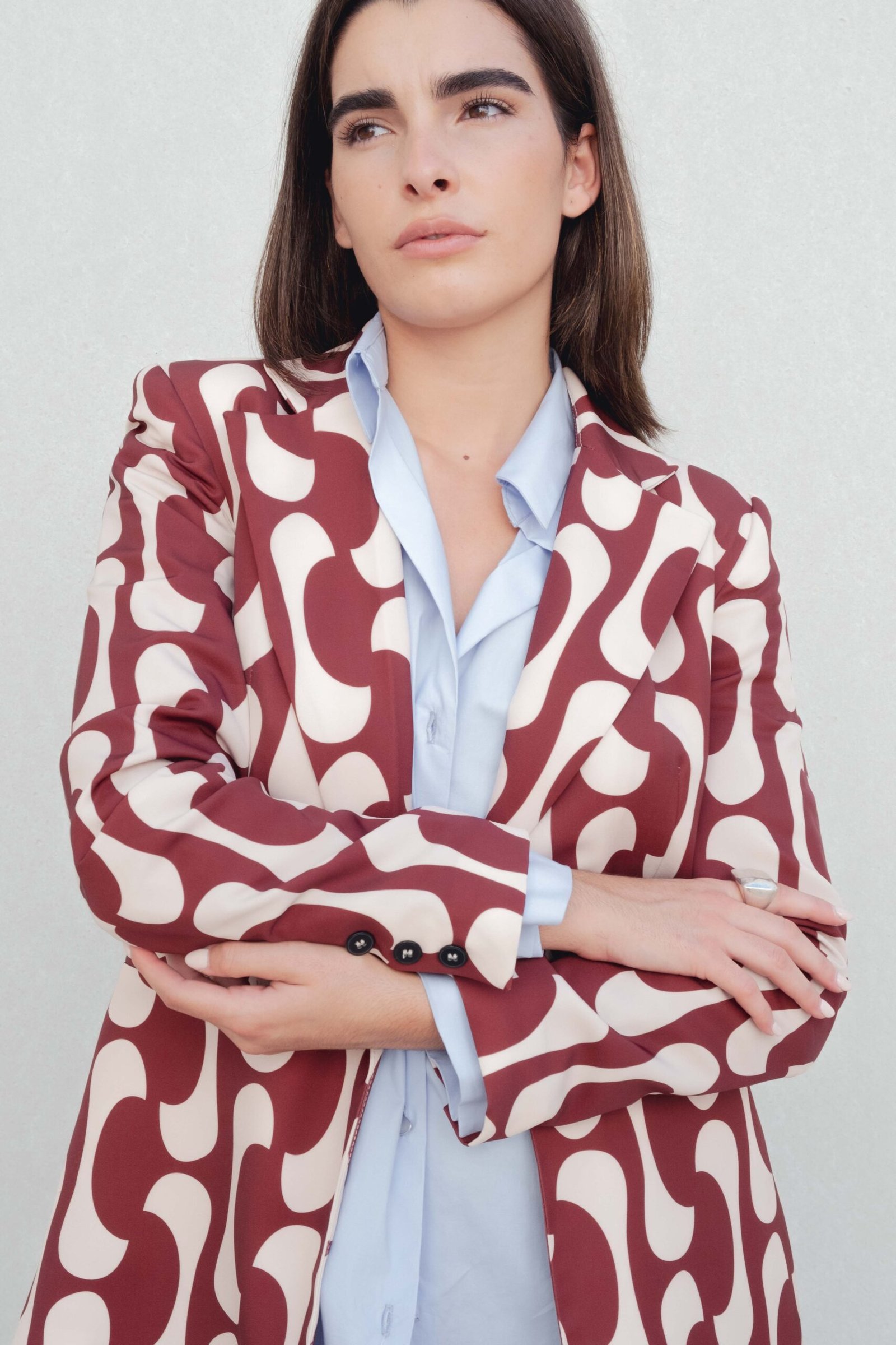 Blazer estampada - Burdeos - Imagen 2