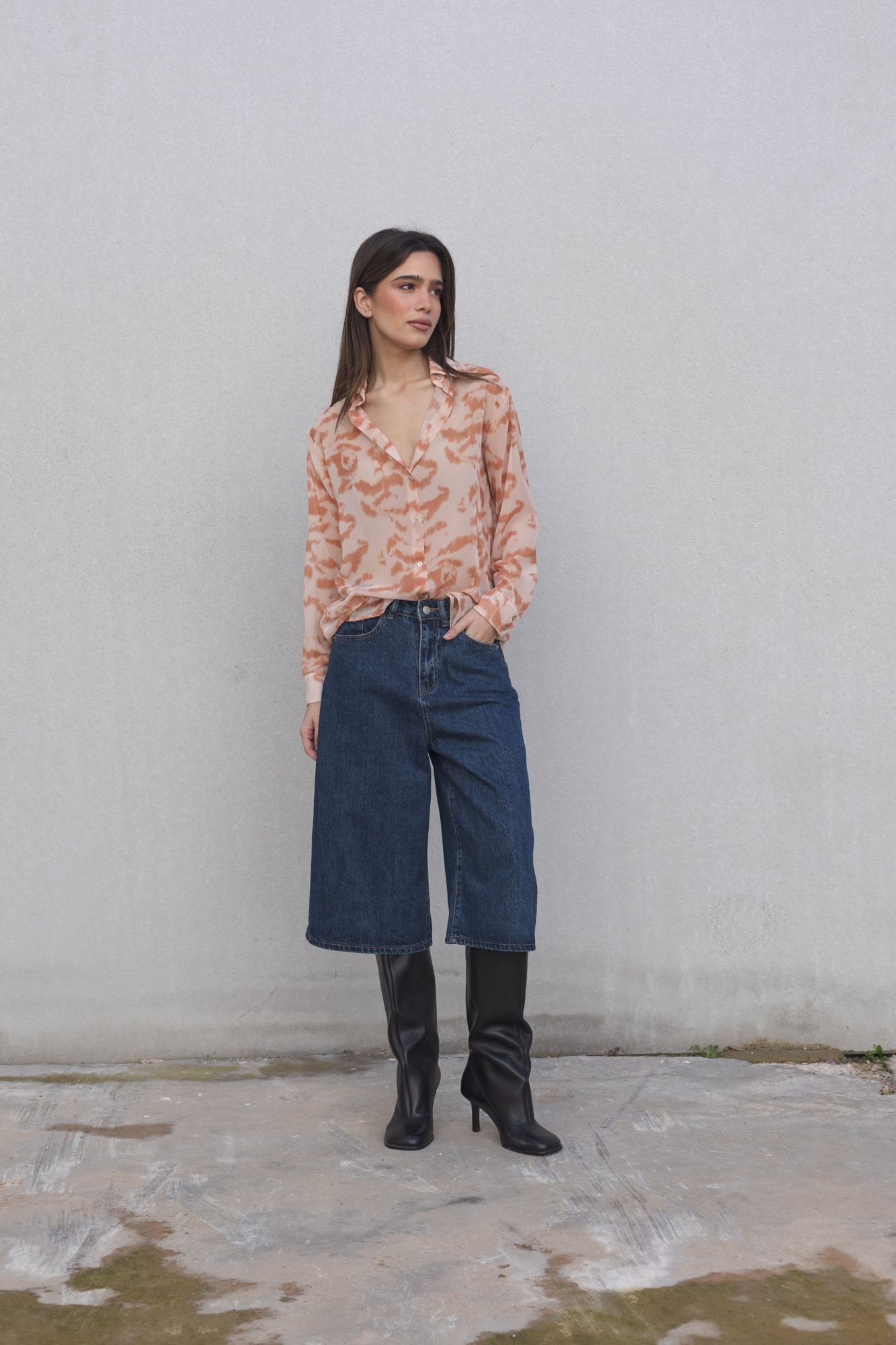 Camisa estampada coral - Imagen 4