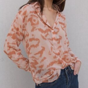 Camisa estampada coral