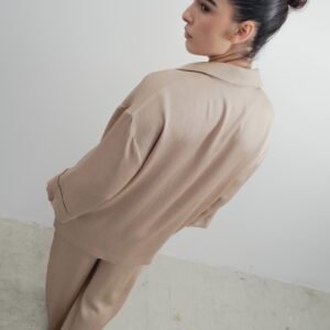 Pantalón fluido satinado - Beige