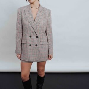 Blazer marrón cruzada botones