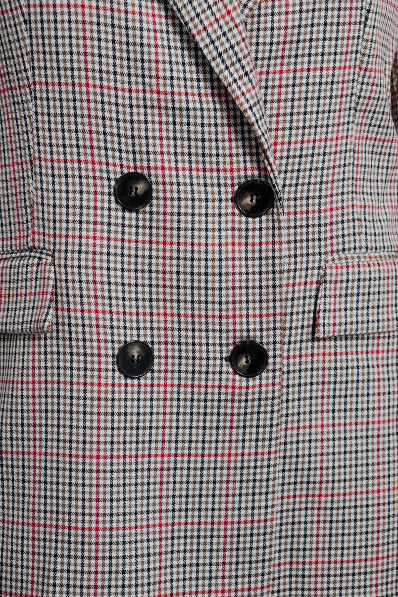 Blazer marrón cruzada botones - Imagen 4