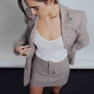 Falda pantalón estampada - Marrón