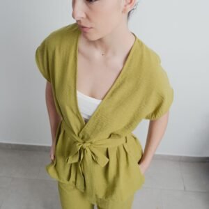 Top cruzado kimono - Verde