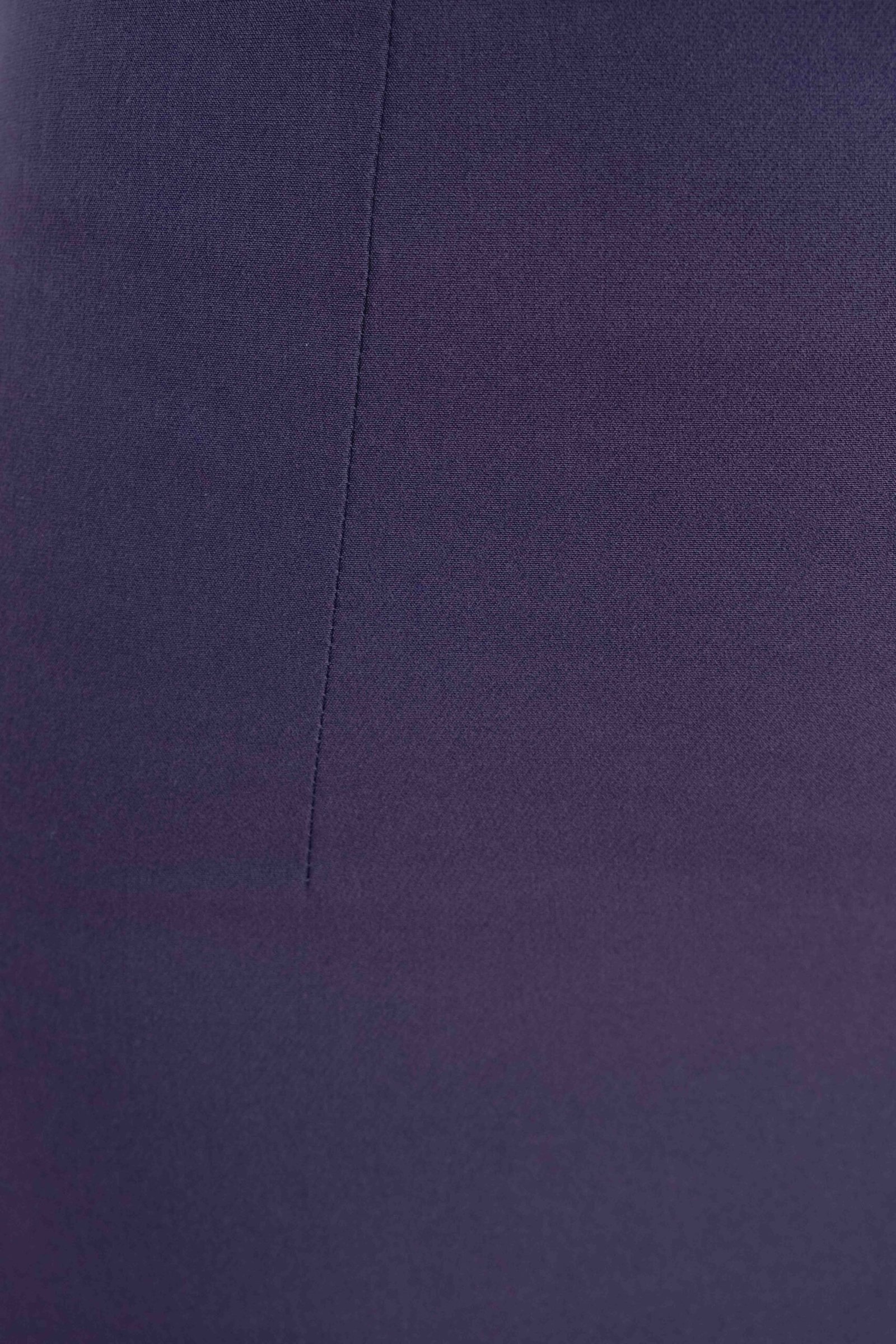 Falda midi abertura trasera azul marino - Imagen 4
