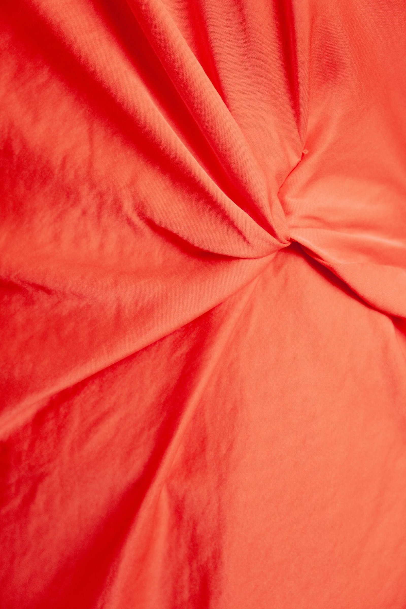 Vestido coral nudo delantero - Imagen 4