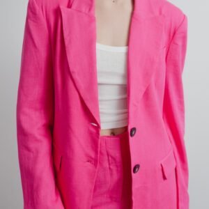 Blazer lino rosa