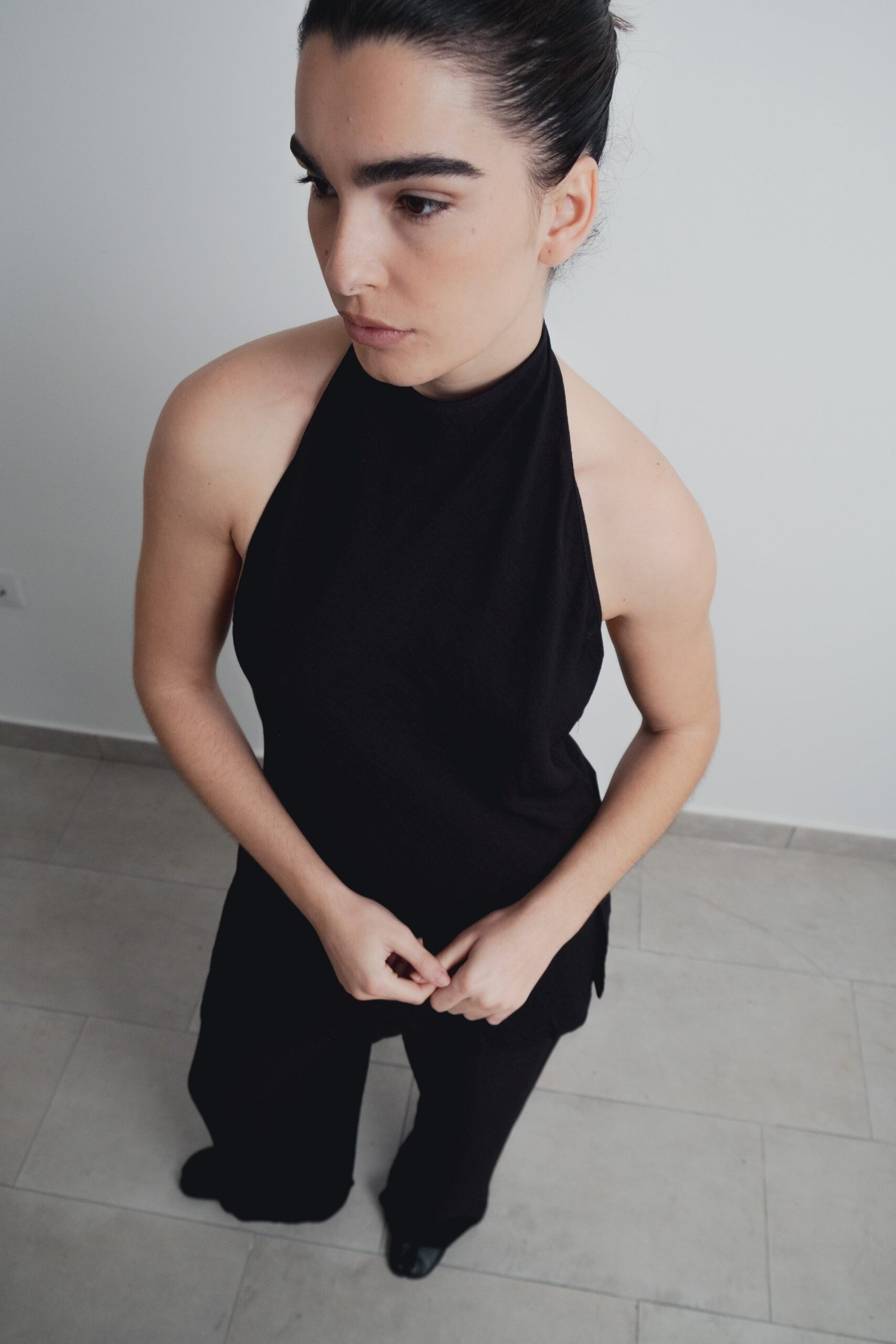 Pantalón fluido - Negro - Imagen 3