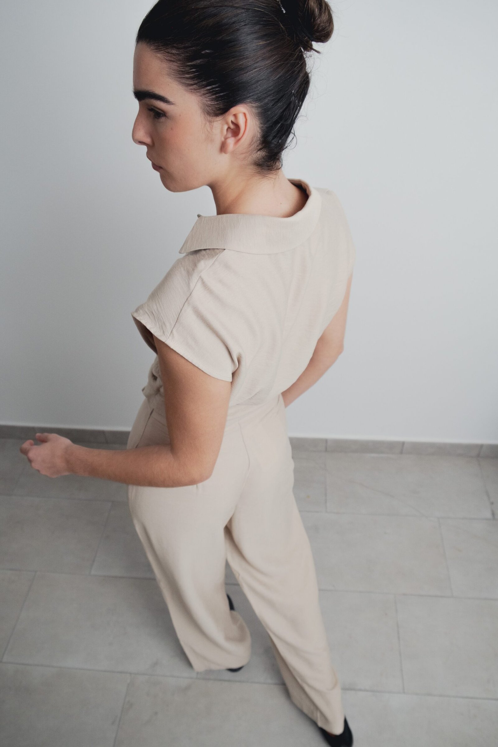 Pantalón fluido pareo - Beige - Imagen 4