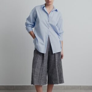 Camisa oversize popelín celeste