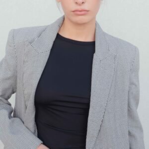 Blazer pata de gallo color negro