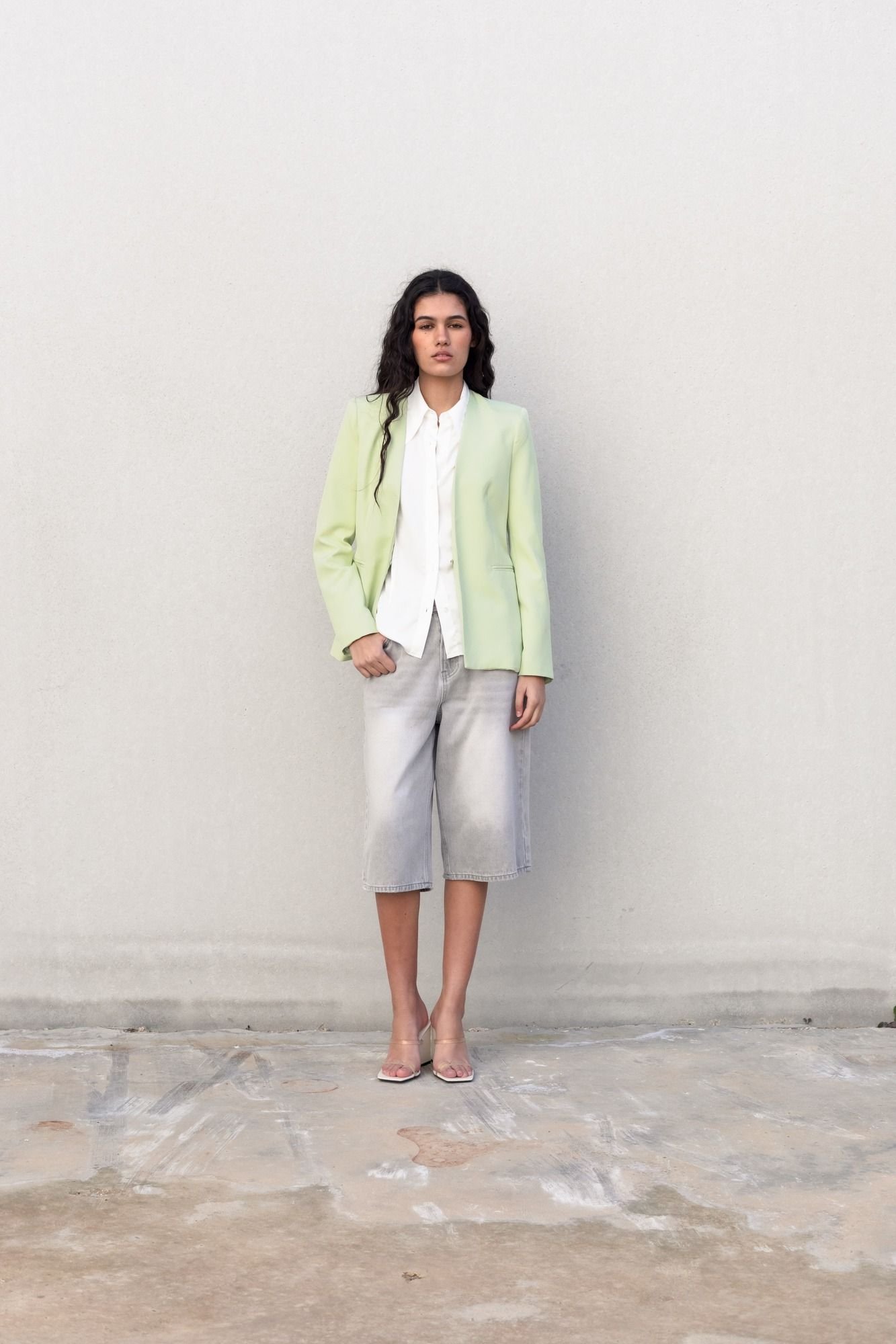 Blazer sin solapa - Verde - Imagen 2