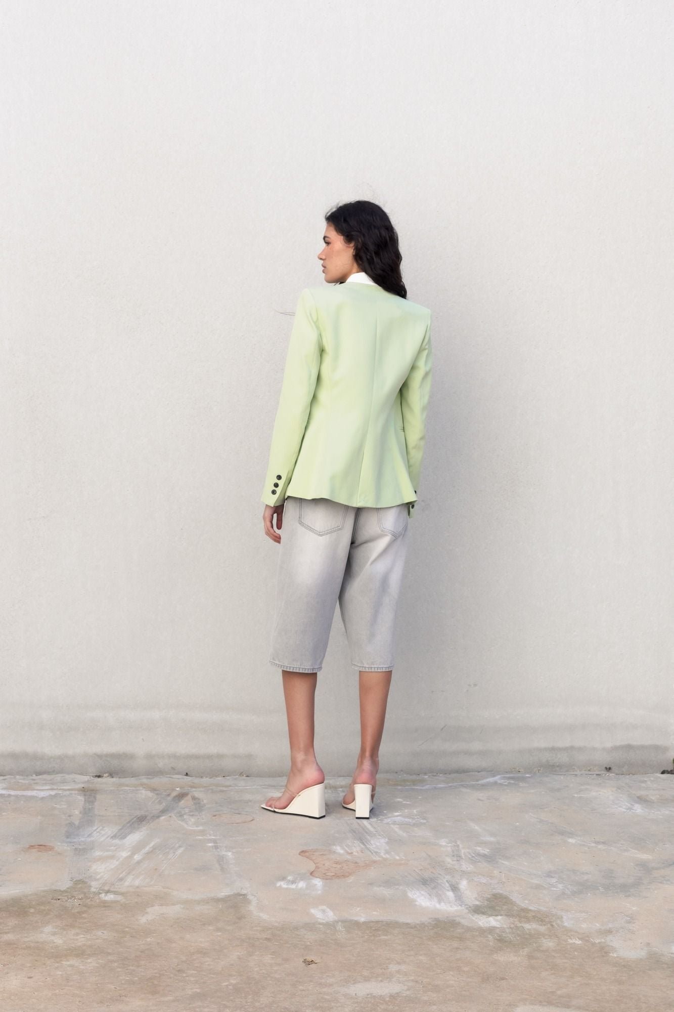 Blazer sin solapa - Verde - Imagen 5