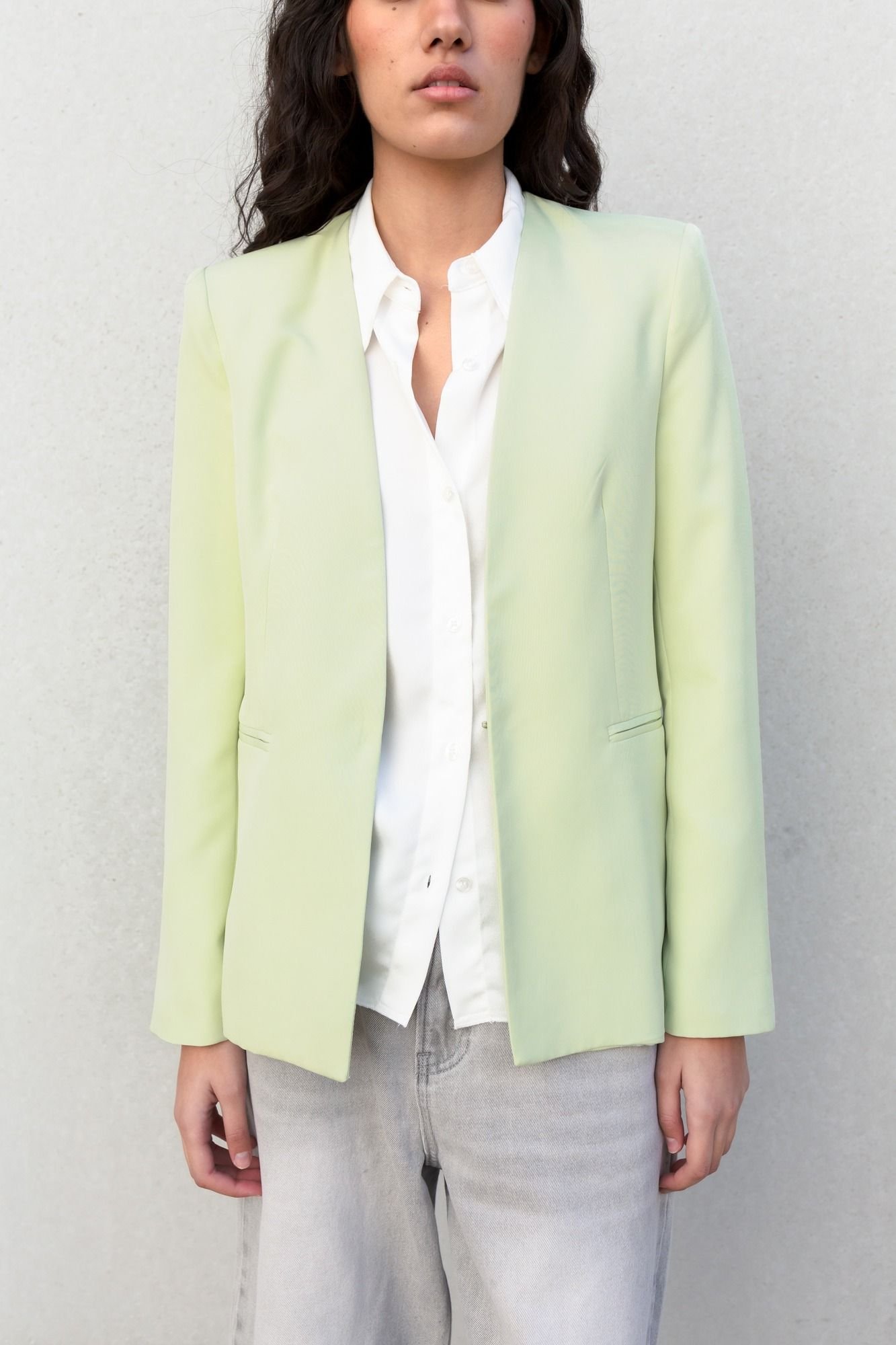 Blazer sin solapa - Verde - Imagen 4