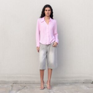 Camisa entallada pinzas - Morado