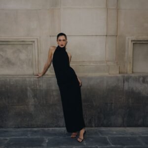 Vestido halter - Negro