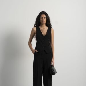 Pantalón vuelta bajo - Negro