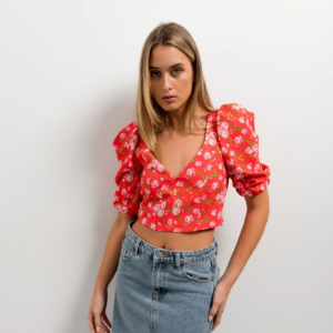 Top estampado flores
