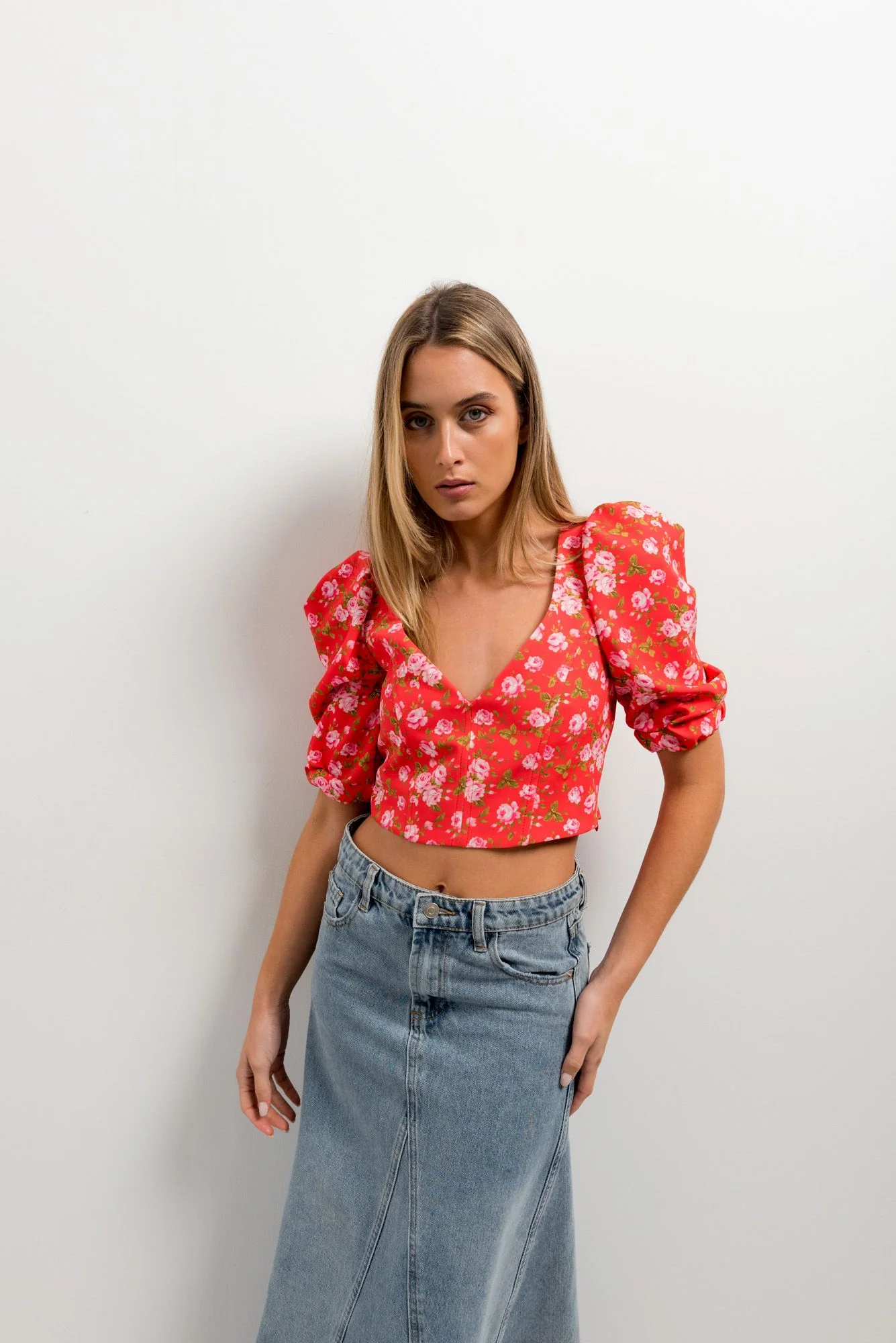 Top estampado flores