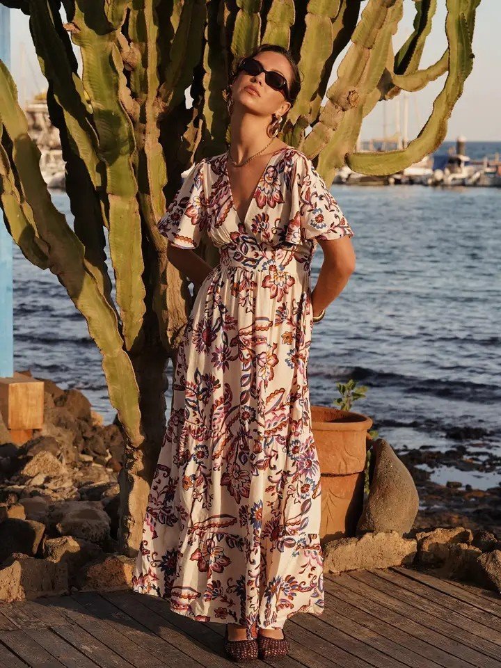 Vestido Luna color beige - Imagen 3