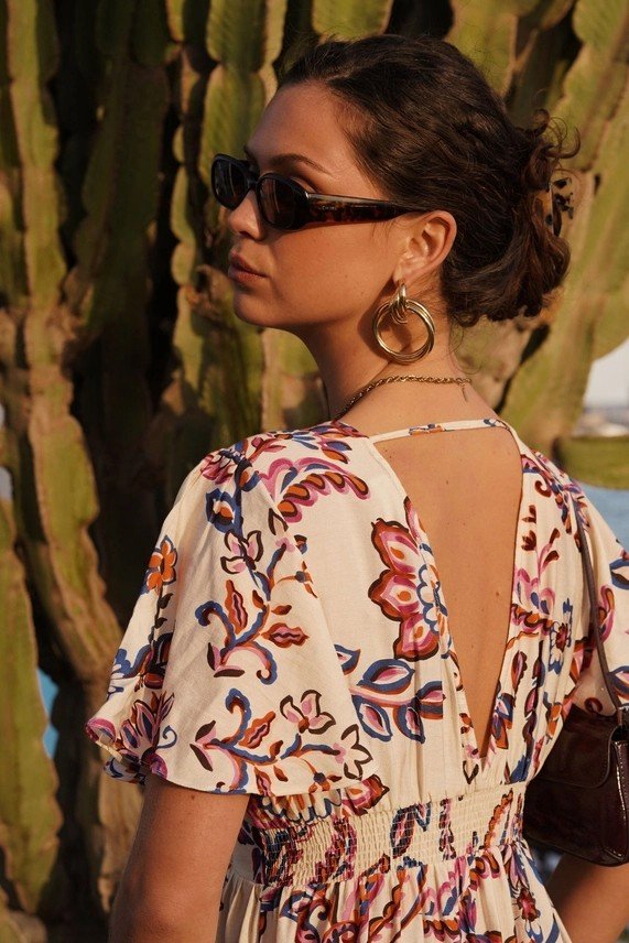 Vestido Luna color beige - Imagen 4